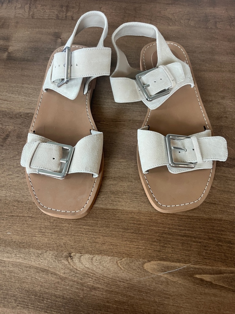 Steve Madden Santo Suede Flat Slingback Sandals - Sand